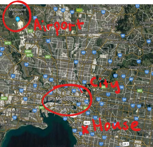 Map of Melbourne Australia